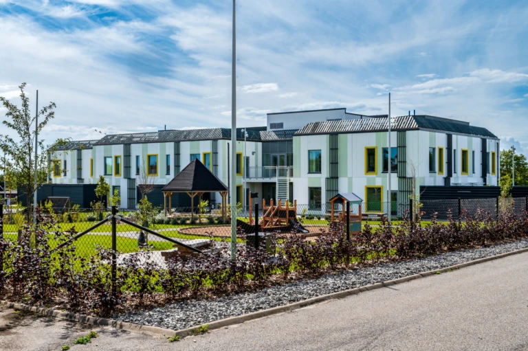 Fotografi över nybyggda bostäder