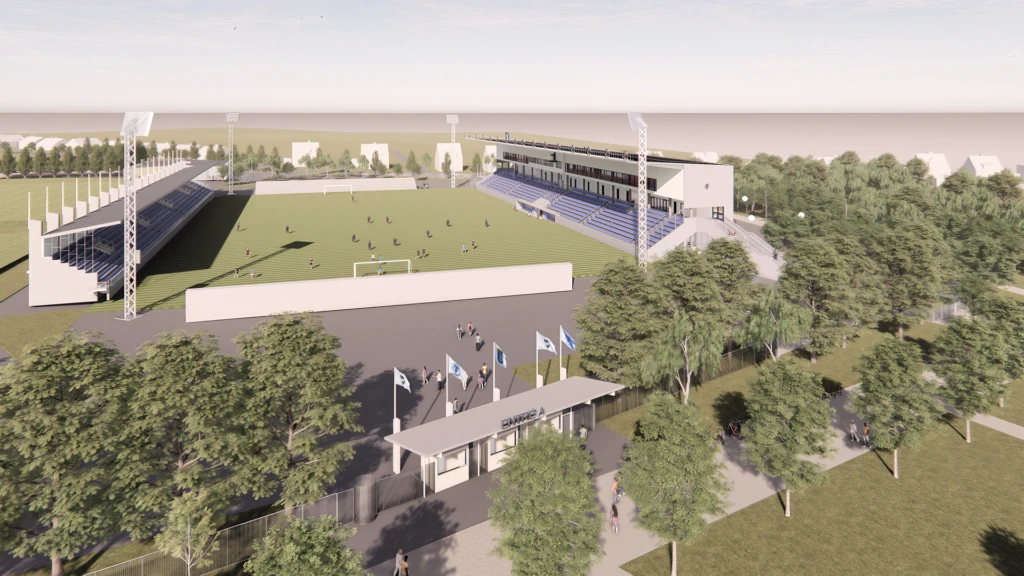 överblicksskiss fotbollsarena