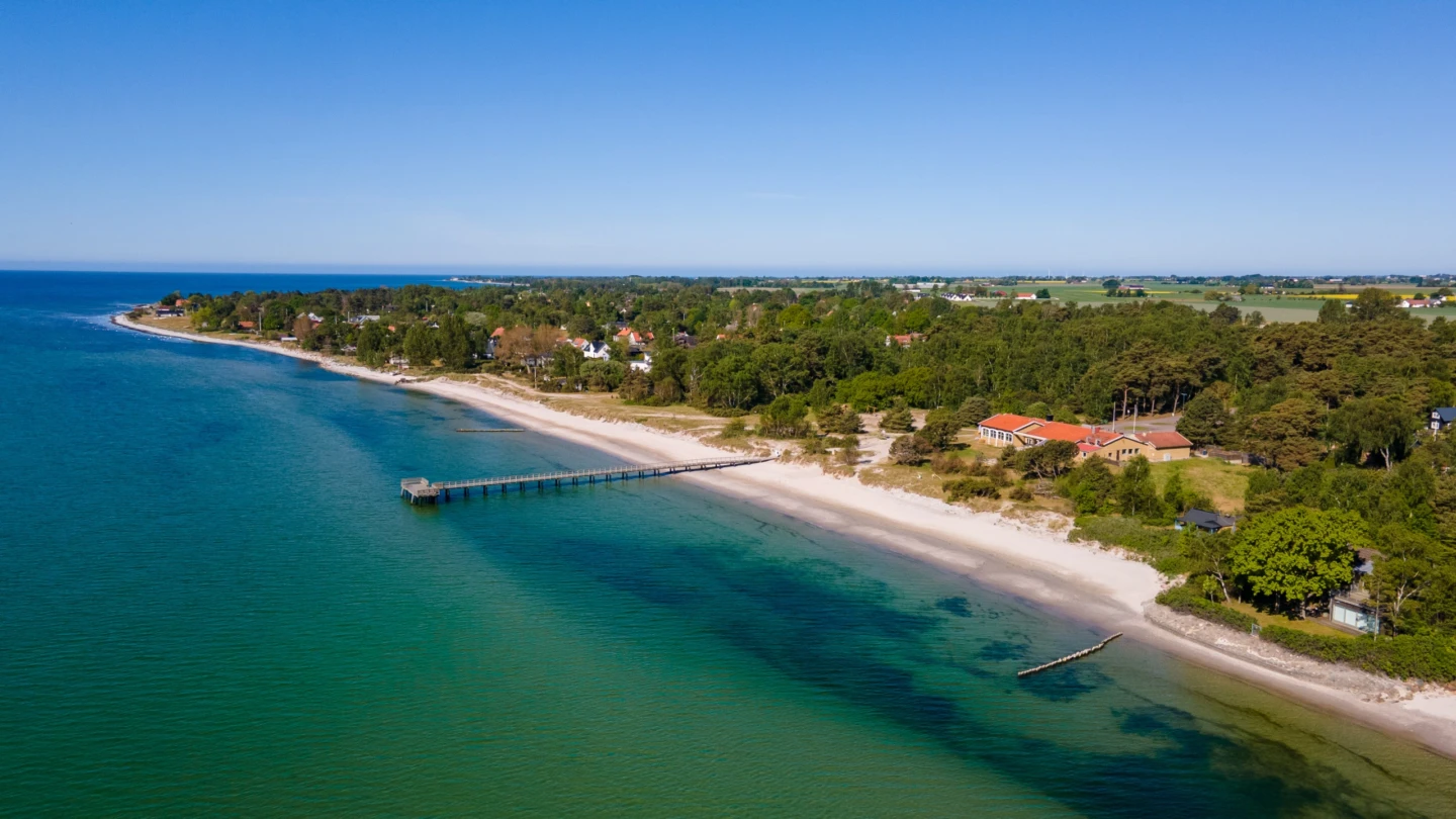Foto havsvy Beddingestrand